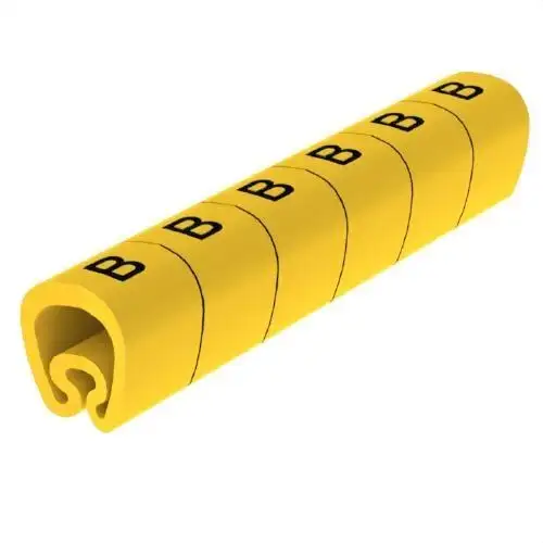 Förskurna gula markörer Ø18 PVC-plastbelagda med referens 1813-B från UNEX