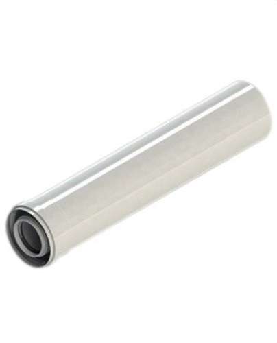 Skorstensrör diameter 60/100mm 1000mm hane-hona vit aluminium med referens 610-1000MHP1 från FIG