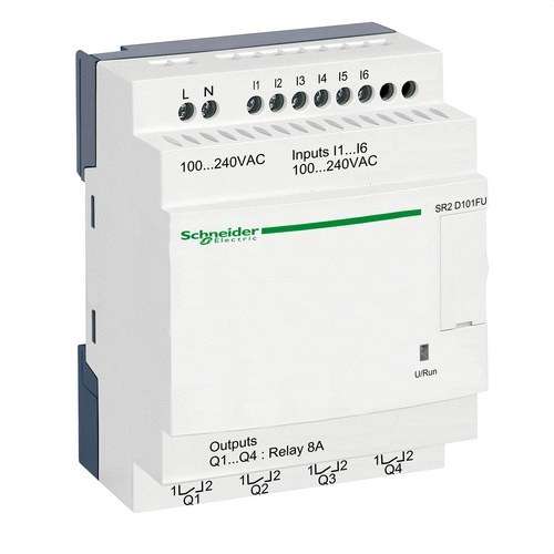 Programmerbart relä ZELIO 100-240V I/O-10 STEGE med referens SR2D101FU från SCHNEIDER ELECTRIC