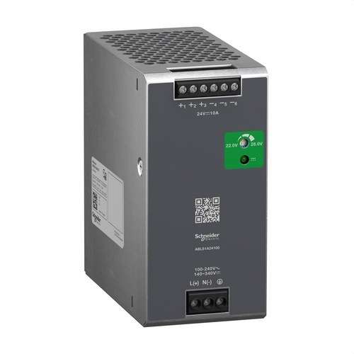 Optimerad enfas reglerad strömförsörjning 100-240v ac 24v 10a med referens ABLS1A24100 från SCHNEIDER ELECTRIC
