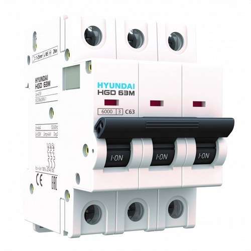 Magnetotermisk brytare STD 2P 16A Kurva C Kurva C 6kA med referens HGD63-M2P016C från HYUNDAI