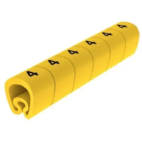Förskurna gula markörer Ø18 PVC plastbelagda med referens 1813-4 från UNEX