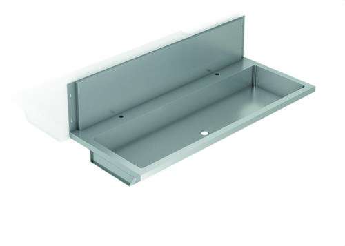 Kollektiv handfat i rostfritt stål 304 med stänkpanel 1200mm med referens GW08 41 04 01 från GENWEC