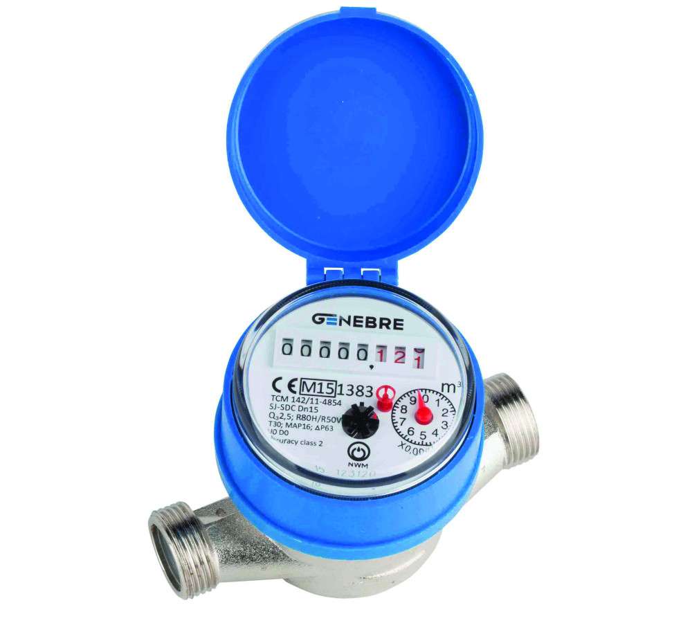 Enkeltstråle kallvattenmätare 3/4x3/4" DN15 med referens 6110C 05 från GENEBRE