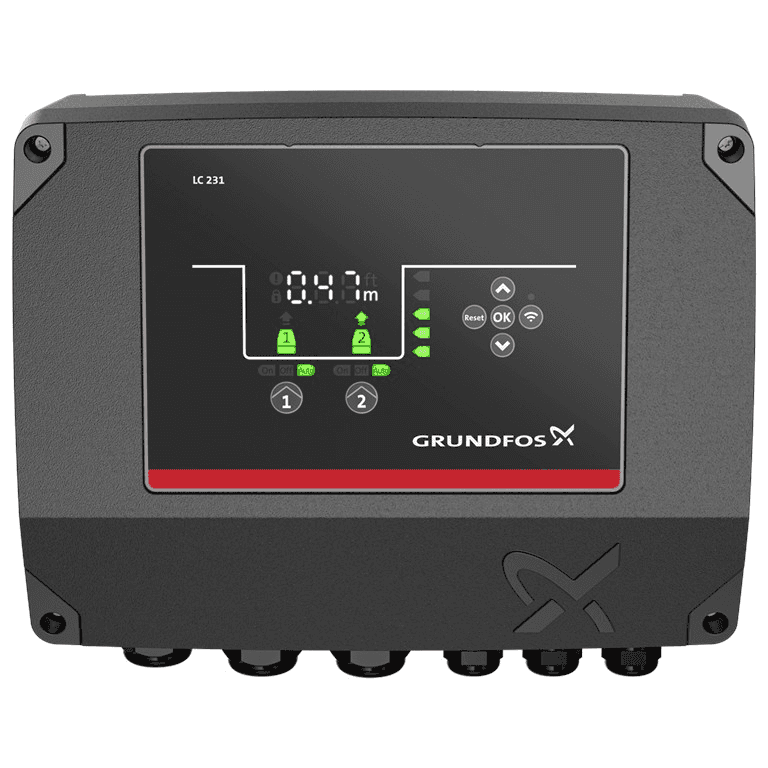 Grundfos pumpstyrning LC 231 2X 1-9 DOL 3X460 PI CE med referens 99369650 från GRUNDFOS