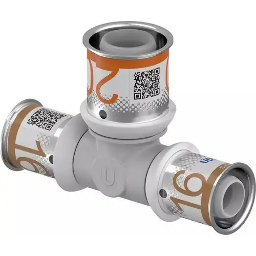 Uponor S-Press PLUS reducerad tee PPSU 32x20x32 med referens 1039959 från UPONOR
