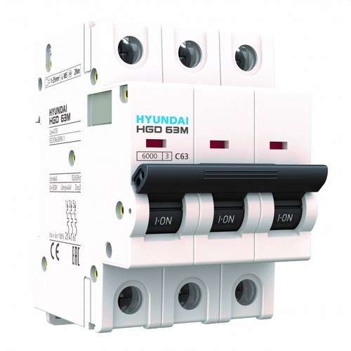 Magnetotermisk brytare STD 1P 6kA 16A Kurva C med referens HGD63-M1P016C från HYUNDAI