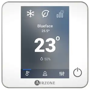 Trådbunden termostat Airzone Blueface Zero 32Z vit med referens AZDI6BLUEZEROCB från AIRZONE