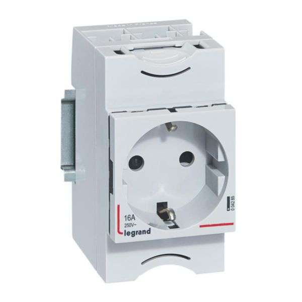 Eluttag - 10/16A - 250V~ - 2P+J - med skyddslucka med referens 004285 från LEGRAND