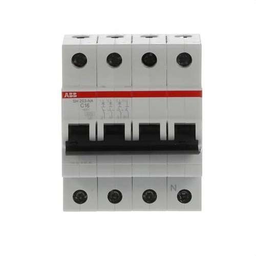 Magnetotermisk SH203-C16NA 3P+N 16A Kurva C Kurva C 6kA med referens 2CDS213103R0164 från ABB