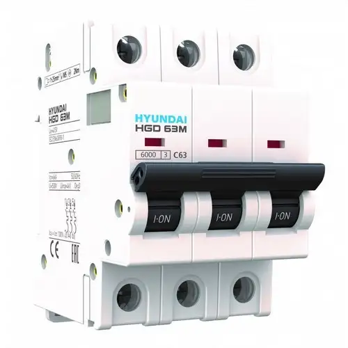Magnetotermisk brytare STD 1P 6kA 25A Kurva C med referens HGD63-M1P025C från HYUNDAI