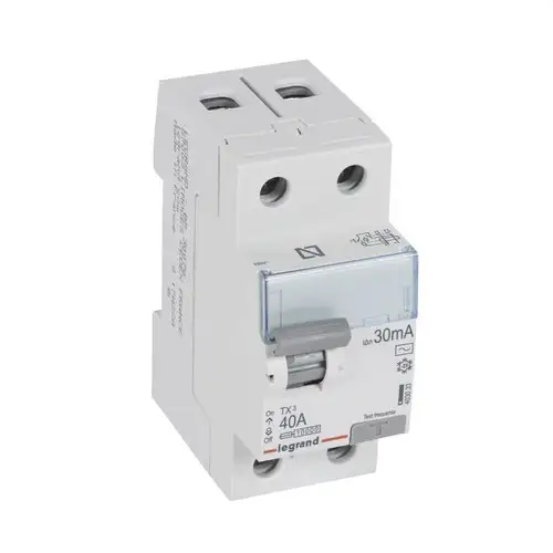 TX3 Differentialbrytare 2P 40A 30mA Klass AC med referens 403033 från LEGRAND