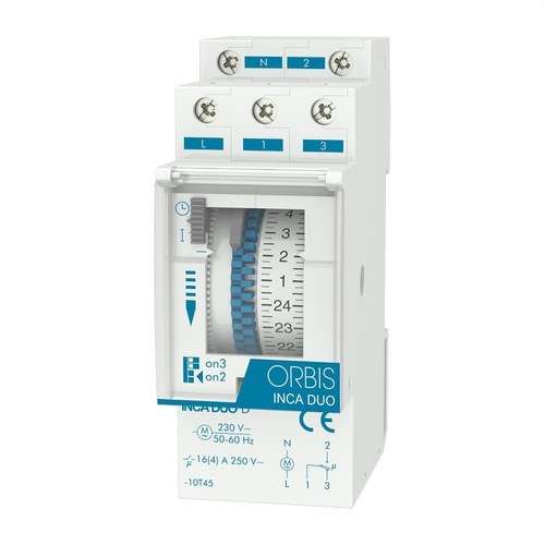 Analog timerbrytare INCA DUO D 230V med referens OB330132 från ORBIS