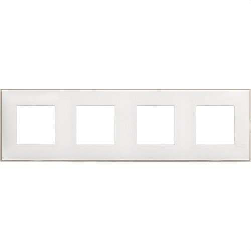 Dekorationsram för 2x4 moduler vit satin Classia med referens R4802M4WS från BTICINO