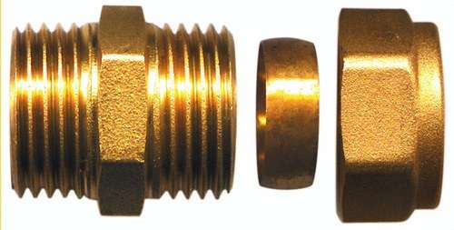 Rak koppling hane mässing 3/8"x12mm med referens TAP00022 från ATUSA