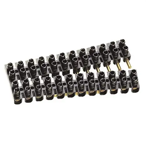 Svart anslutningslist Suprem med 12 pluggbara terminaler på 6mm2 med referens 034253 från LEGRAND