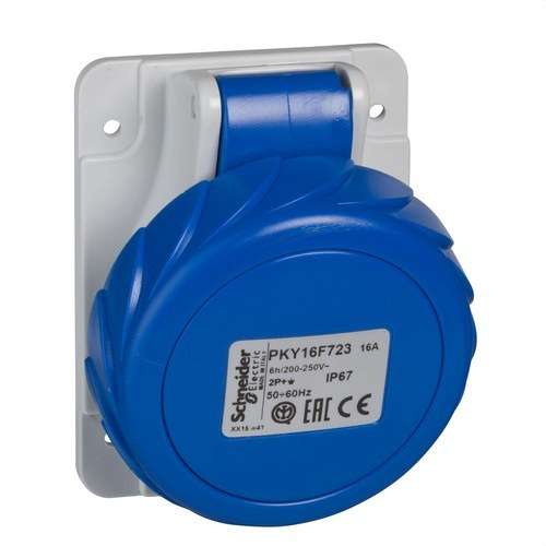 Inbyggnadsbas 16A 2P+TT 200-250V IP67 med referens PKY16F723 från SCHNEIDER ELECTRIC