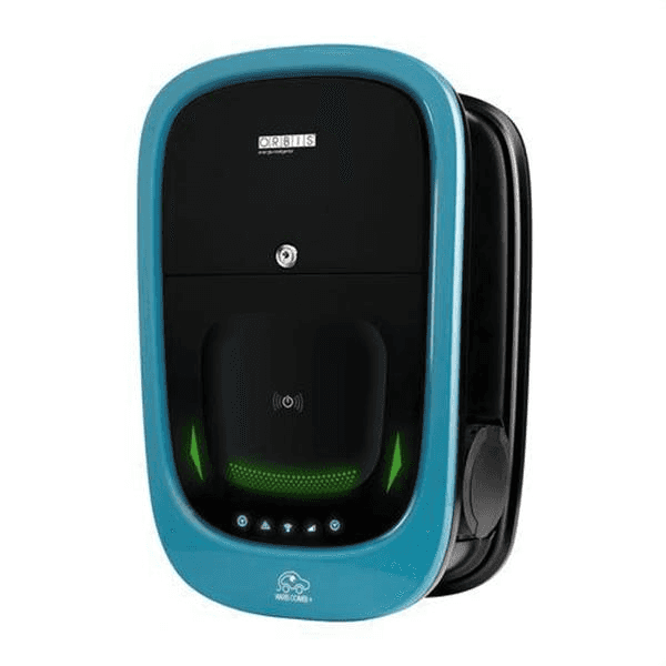 Dubbel laddare för elbil med wifi Orbis VIARI Combi trefas 2 x 22 kW Typ II med referens OB94P7CCKA2 från ORBIS