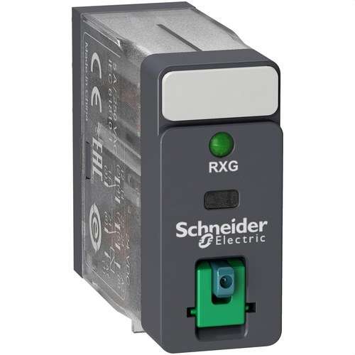 Relä 2 C/O 5A + Testknapp + LED 24V DC med referens RXG22BD från SCHNEIDER ELECTRIC