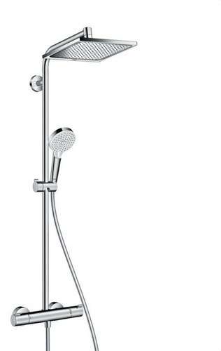 Duschset Crometta E Showerpipe 240 med 1 Jet EcoSmart med referens 27281000 från HANSGROHE