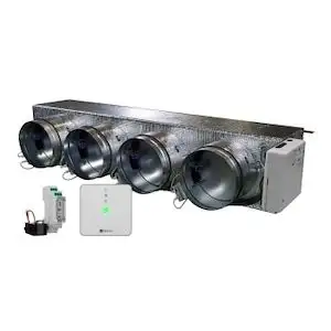Motoriserat plenum Airzone Easyzone 25 Wi-Fi Medium AZC25HAIBS04M4 för Haier – 4 utlopp Ø200 mm (medelkapacitet) med referens AZC25HAIBS04M4 från AIRZONE