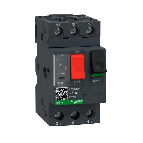 Magnetotermiskt motorskydd GV2ME 6/10A med referens GV2ME14 från SCHNEIDER ELECTRIC