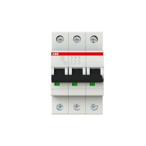 Magnetotermisk S203-C20 3P 20A Kurva C 10kA med referens 2CDS253001R0204 från ABB