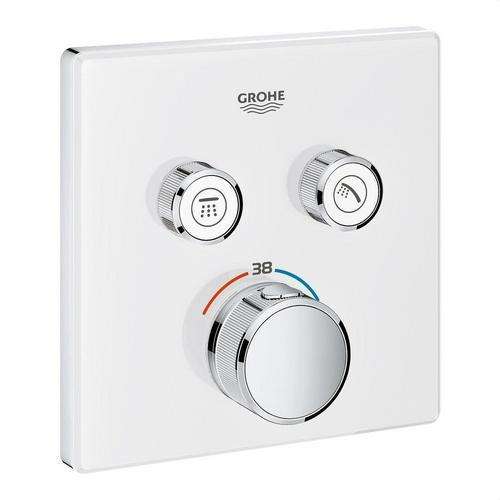 Inbyggnadstermostat med 2 reglage Grohtherm SmartControl - Krom/Moon White med referens 29156LS0 från GROHE