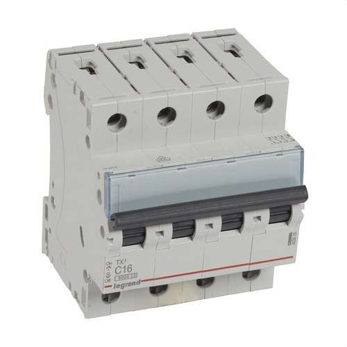 TX3 4P 16A Automat C-Karakteristik C-Karakteristik 6kA med referens 403626 från LEGRAND