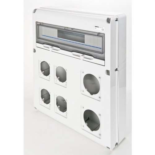 Q-DIN20 Tavla 2BA.63A + 4BA.16/32A IP65 med referens GW68021N från GEWISS