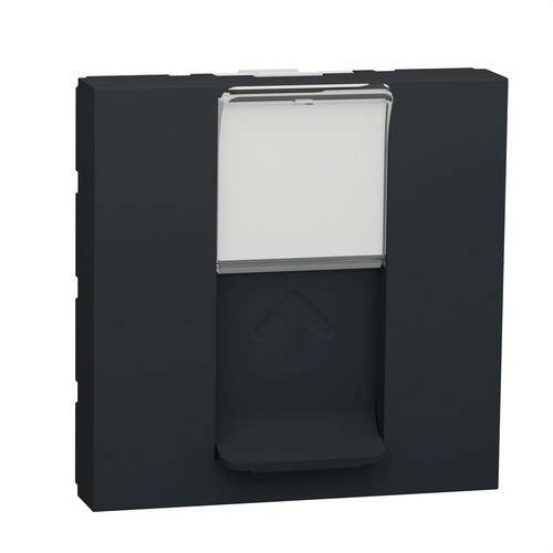 2-moduls RJ45 Keystone platta antracit New Unica med referens NU946154 från SCHNEIDER ELECTRIC
