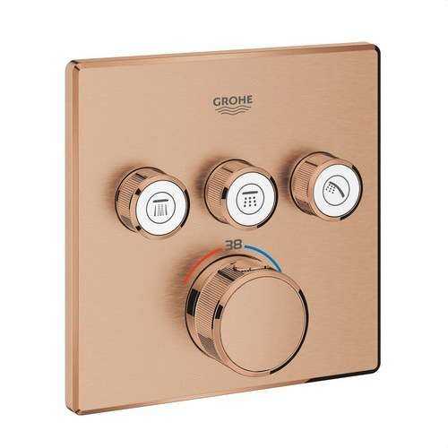 Inbyggnadstermostat med 3 reglage Grohtherm SmartControl - Borstad varm solnedgång med referens 29126DL0 från GROHE
