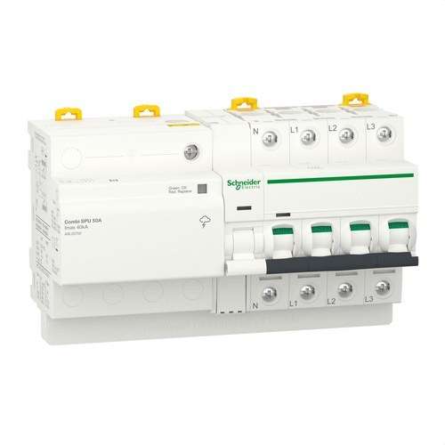 Automatisk brytare med överspänningsskydd Acti9 Combi SPU 3P + N 50 A med referens A9L20750 från SCHNEIDER ELECTRIC