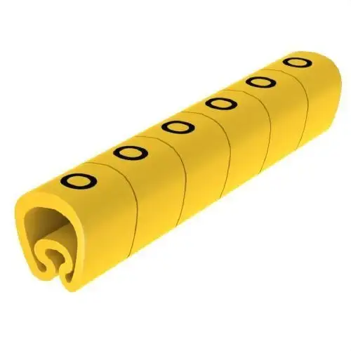 Förskurna gula markörer Ø18 PVC plastbelagda med referens 1813-O från UNEX