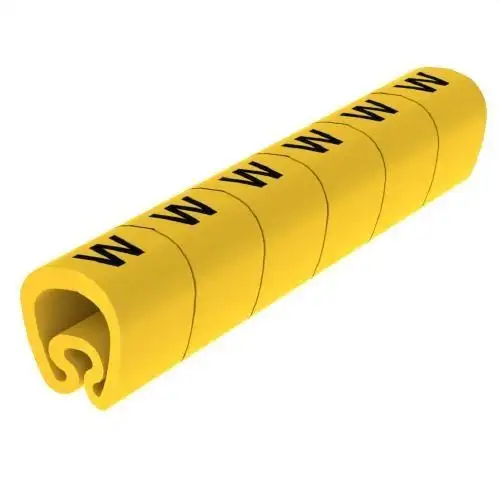 Förskurna gula markörer Ø18 PVC belagda med referens 1813-W från UNEX