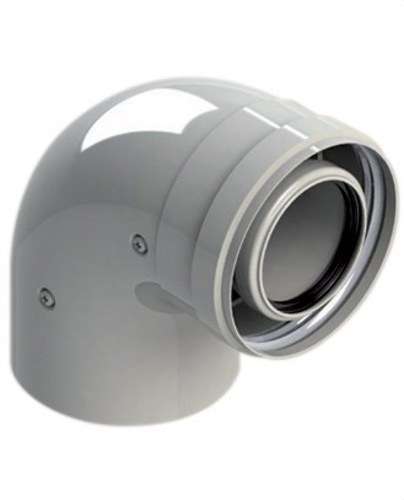 Skorstensböj diameter 80/125mm 90º hane-hona PP/Lackerat stål med referens 8125-90MHP15 från FIG