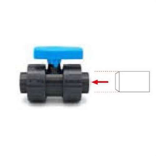 PVC-kulventil för limning (tvåvägs) Tryck VALV-04 32mm med referens 700402 från CREARPLAST