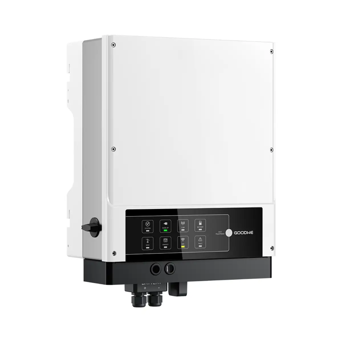 Hybrid solcellsinverter enfas 3,6 kW 2 MPPT GoodWe GW3648-EM med referens GW3648-EM från GOODWE