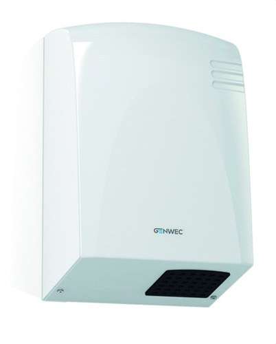 Elektronisk sensorshandsksfritt handtork Wecflow ABS vit med referens GW01 14 01 00 från GENWEC