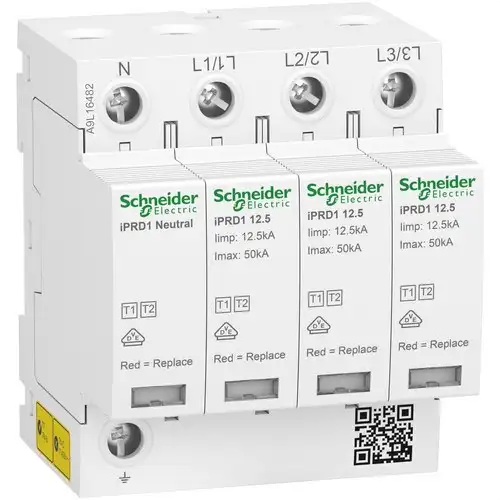 Överspänningsskydd typ 1+2 Acti9 iPRD1 3P+N 12;5r 350V med referens A9L16482 från SCHNEIDER ELECTRIC