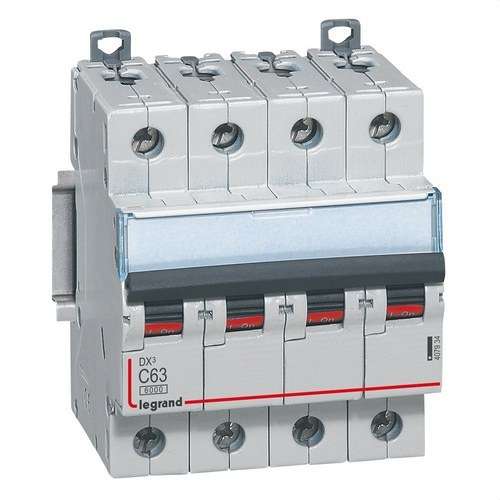 DX3 4P 63A C-kurva 6/10kA automatsäkring med referens 407934 från LEGRAND