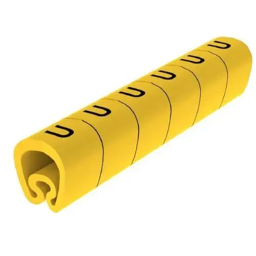 Förskurna gula markörer Ø18 PVC-plastbelagda med referens 1813-U från UNEX