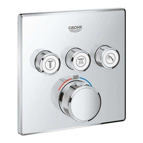 Inbyggd termostat med 3 vred Grohtherm SmartControl - Krom med referens 29126000 från GROHE