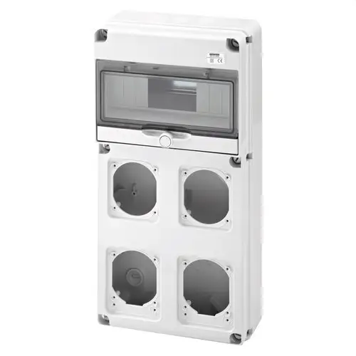 Q-DIN10 Tavla 4 BASER 16/32A IP65 med referens GW68003N från GEWISS