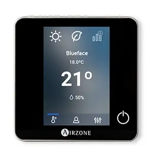 Wired termostat Airzone Blueface Zero 32Z svart med referens AZDI6BLUEZEROCN från AIRZONE