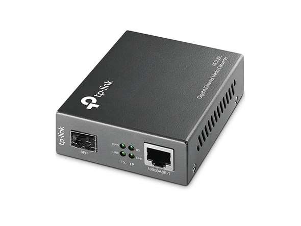 Gigabit Ethernet-mediekonverterare med referens MC220L från TP-LINK