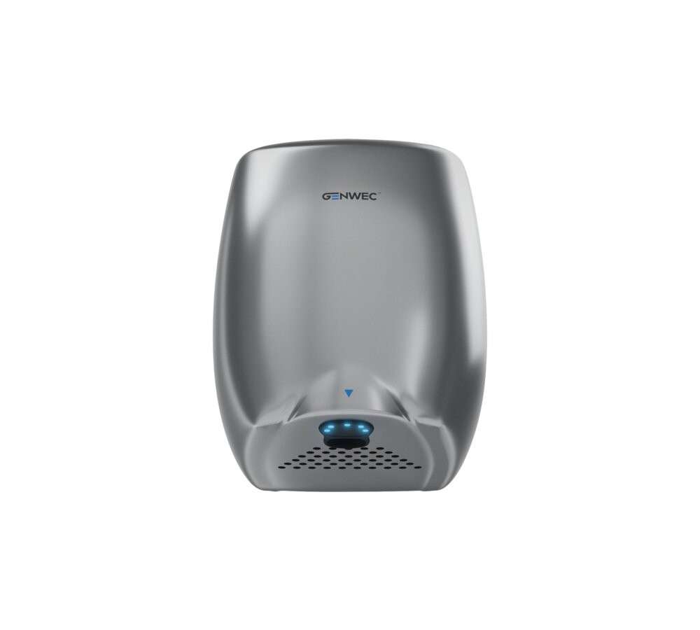 Elektronisk sensorshandsktork E-flow i silveraluminium 220-240V med referens GW01 12 02 04 från GENWEC