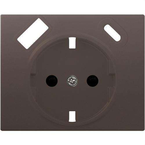 Schuko-uttag med dubbel USB choklad Iris med referens 18724-USBC-CH från BJC