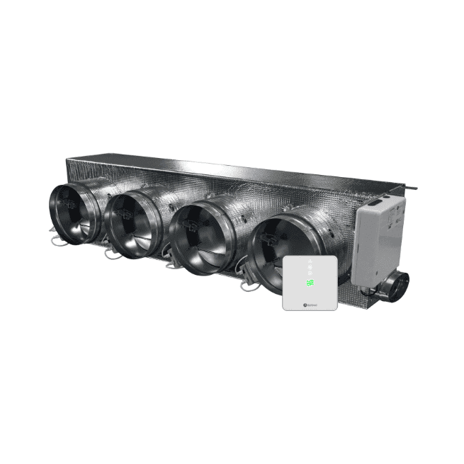 Motorized plenum Airzone Easyzone 25 Wi-Fi Medium AZC25MELBS01M4 for Mitsubishi Electric low profile – 4 outlets Ø200 mm (medium capacity) with reference AZC25MELBS01M4 from the brand AIRZONE