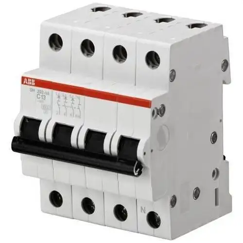 Magnetotermiskt SH203-C10NA 3P+N 10A Kurva C Kurva C 6kA med referens 2CDS213103R0104 från ABB